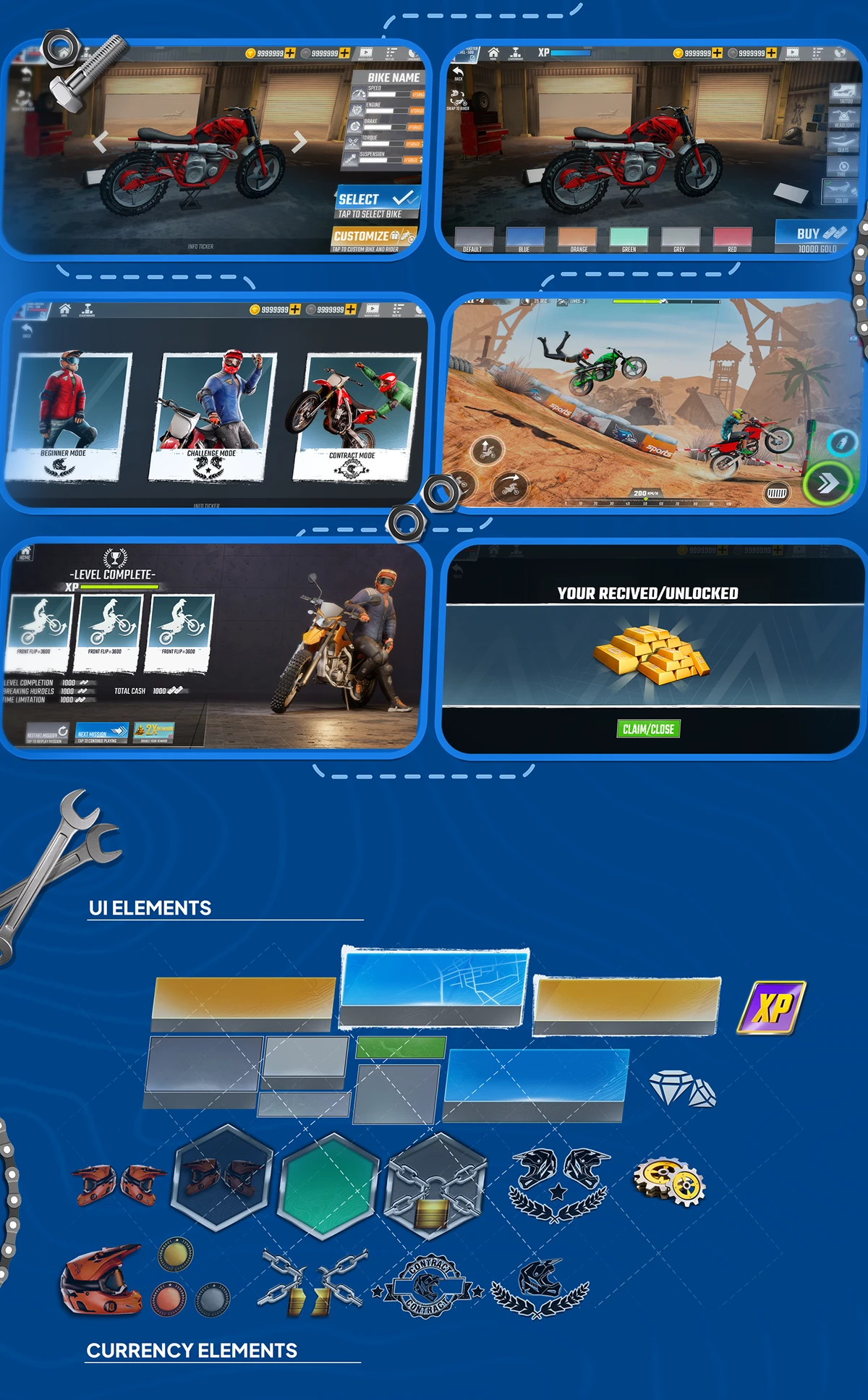 Game UI Elements - Complete Design Kit - 4