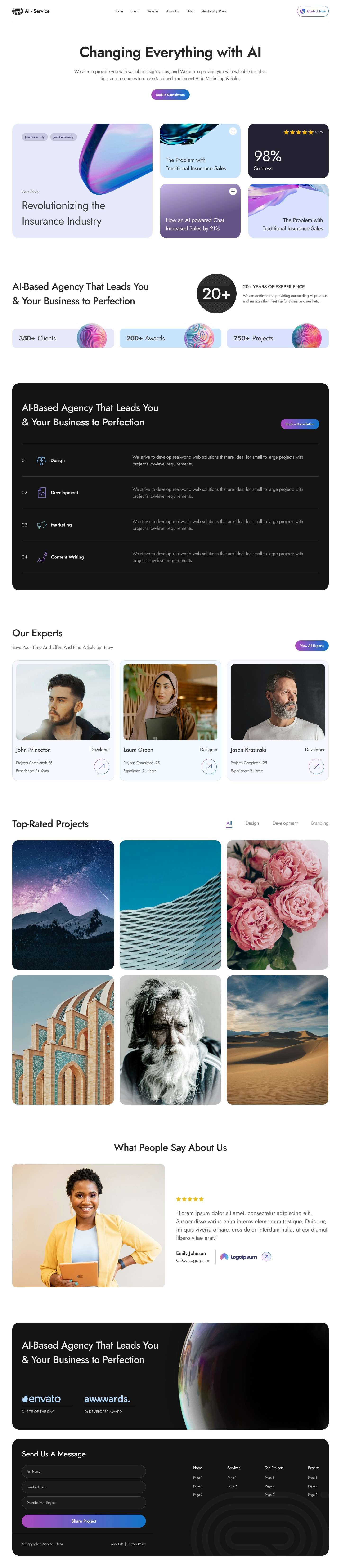 AI Services Website - Complete Design - 2