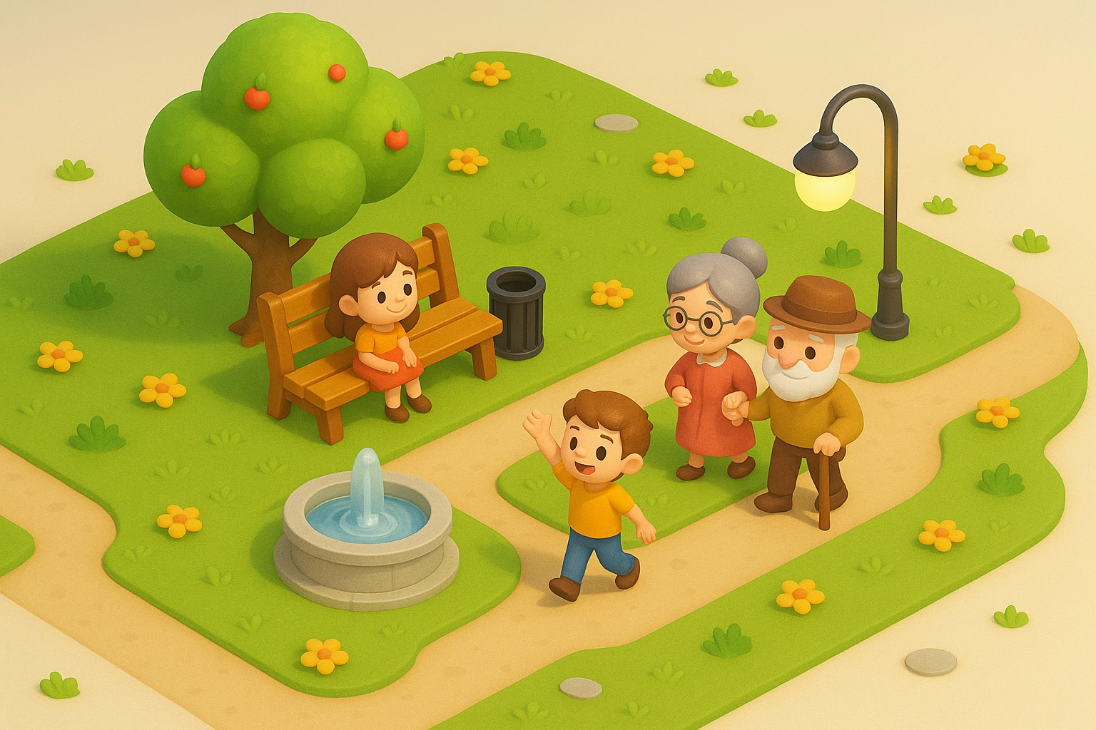 Peaceful Park Isometric