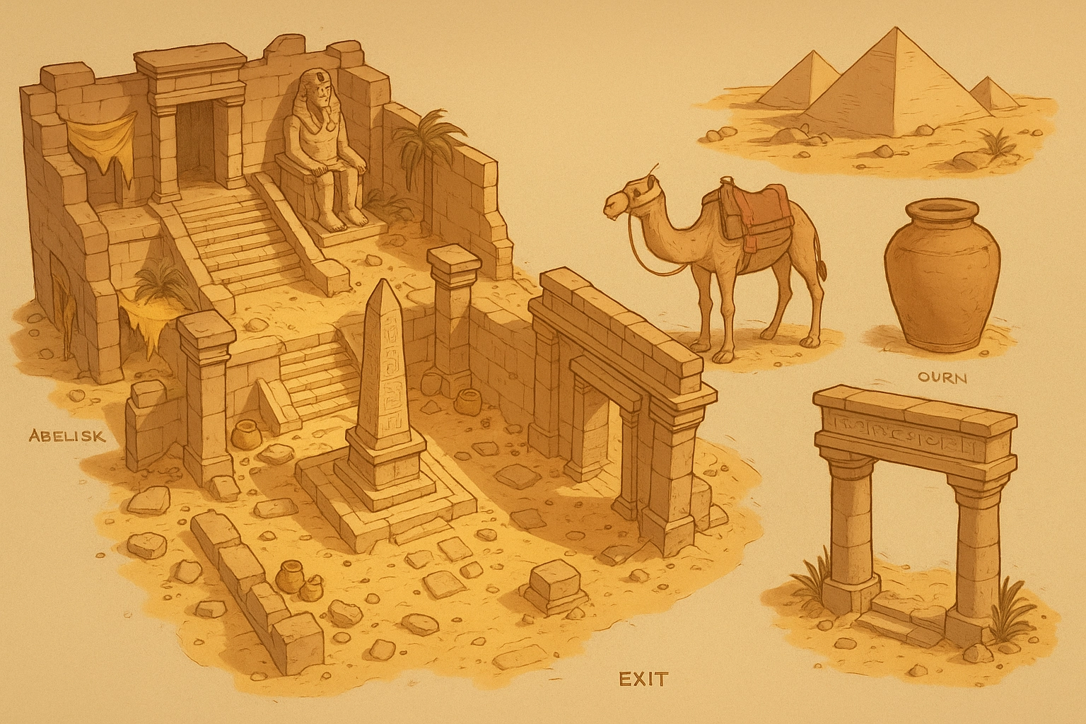Egyptian Desert Ruins