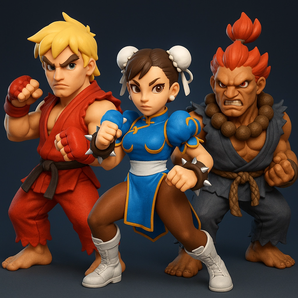 Street Fighter Character Trio