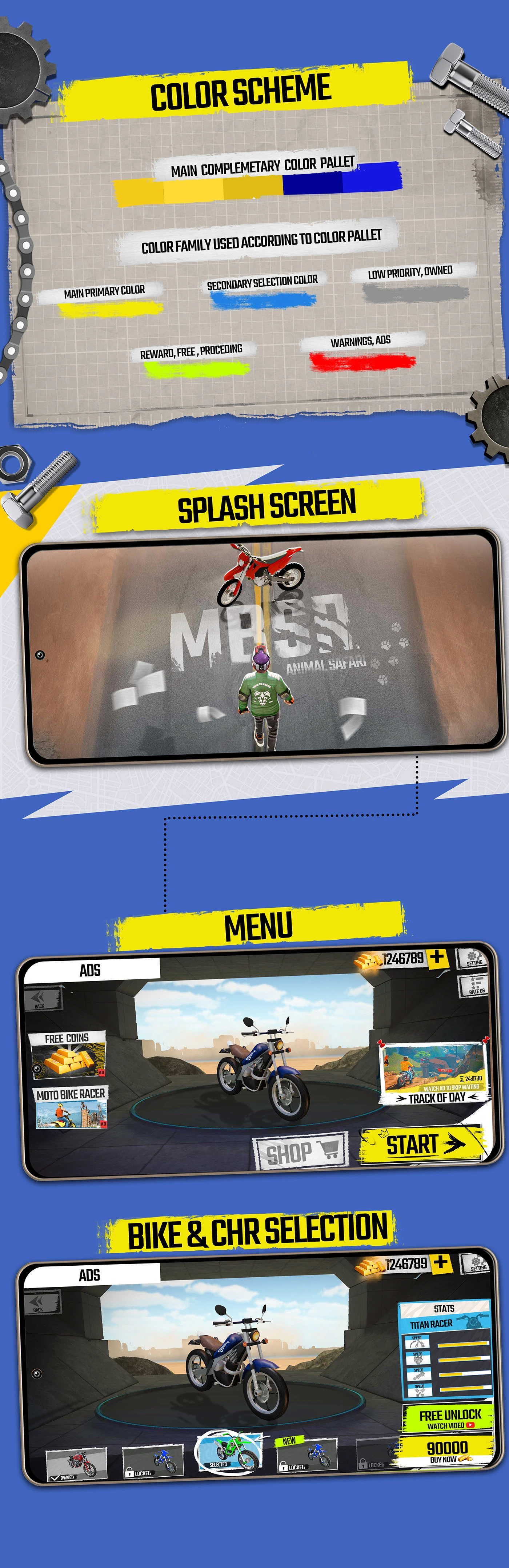 Mountain Bike Stunt Racing - Complete UI Flow - 2